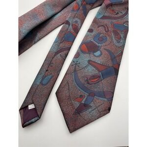 Norseman Abstract Pattern Tie Polyester Silk Men's Necktie Made in USA